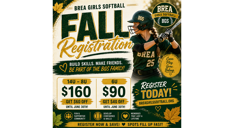 Fall Registration Now Open